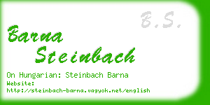 barna steinbach business card